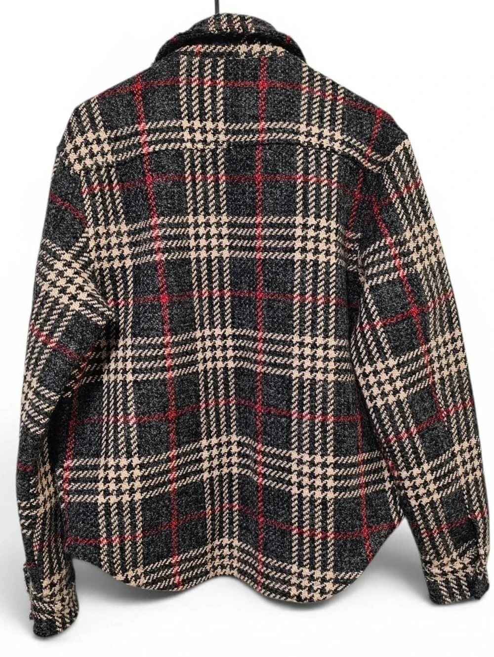 Richie Le Collection Wool Blend Plaid Full Zip Men's Jacket Lined NWOT Size M
